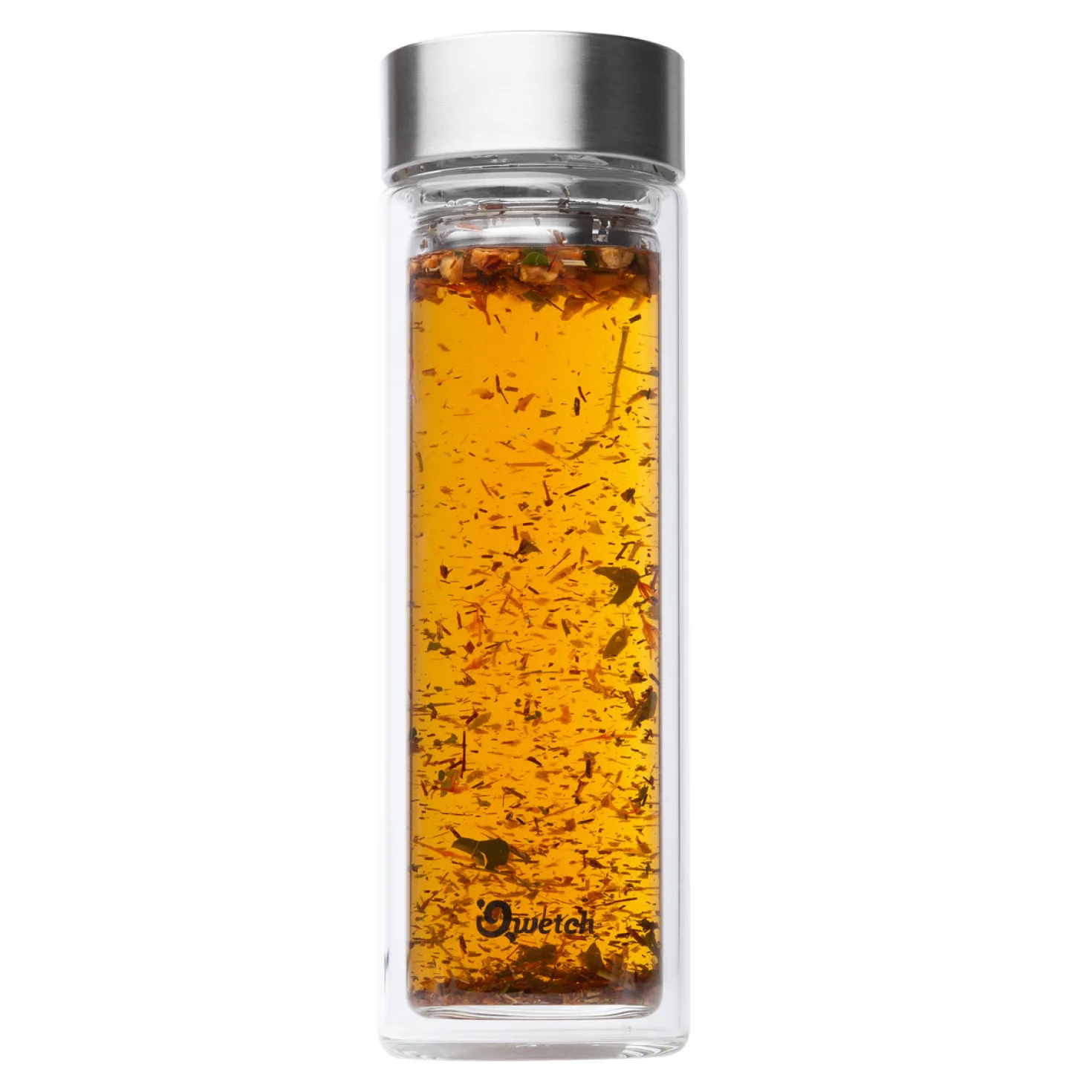 Théière verre double paroi inox 430 ml - Qwetch
