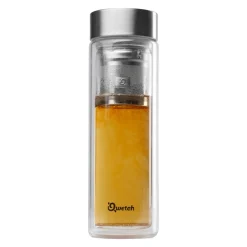 Théière verre double paroi inox 430 ml - Qwetch