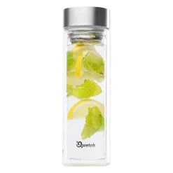 Théière verre double paroi inox 430 ml - Qwetch