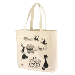 Tote bag Dubout 3 chats 40x35 écru - Winkler