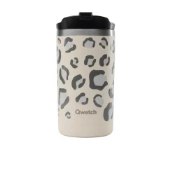 Travel mug isotherme Leopard Sable 350 ml - Qwetch