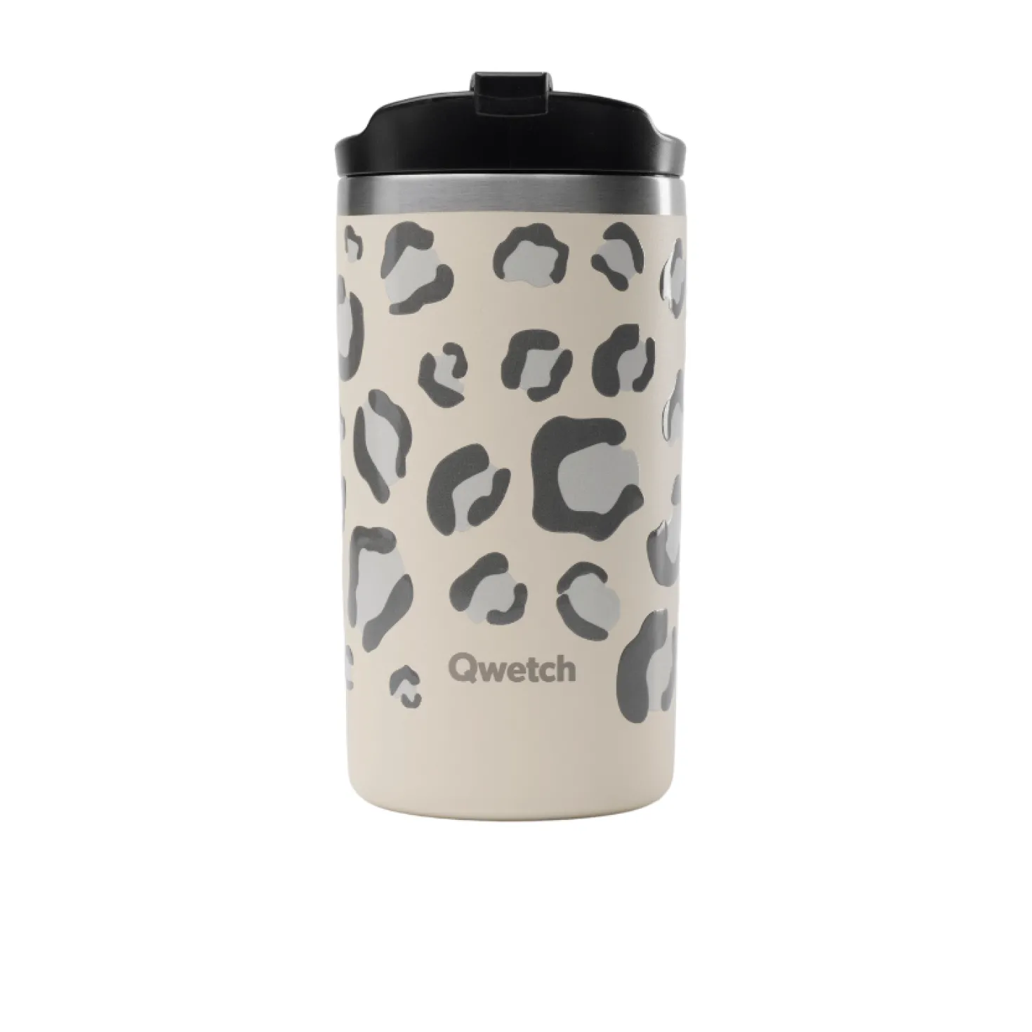 Travel mug isotherme Leopard Sable 350 ml - Qwetch