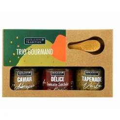Trio tartinables Aubergine. Tomate. Tapenade - Savor et Sens